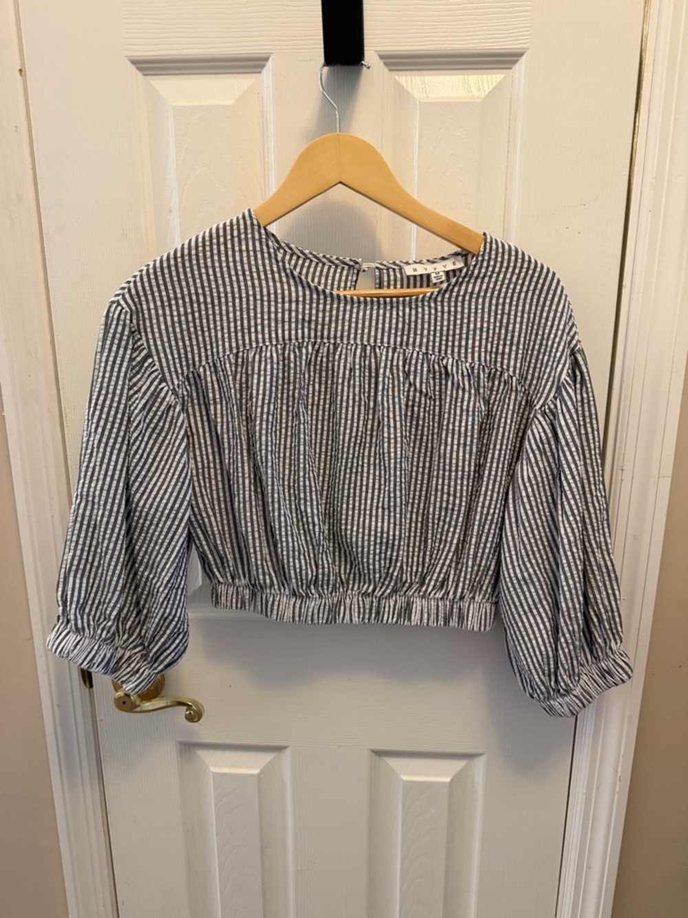 HYFVE Striped Cropped Blouse